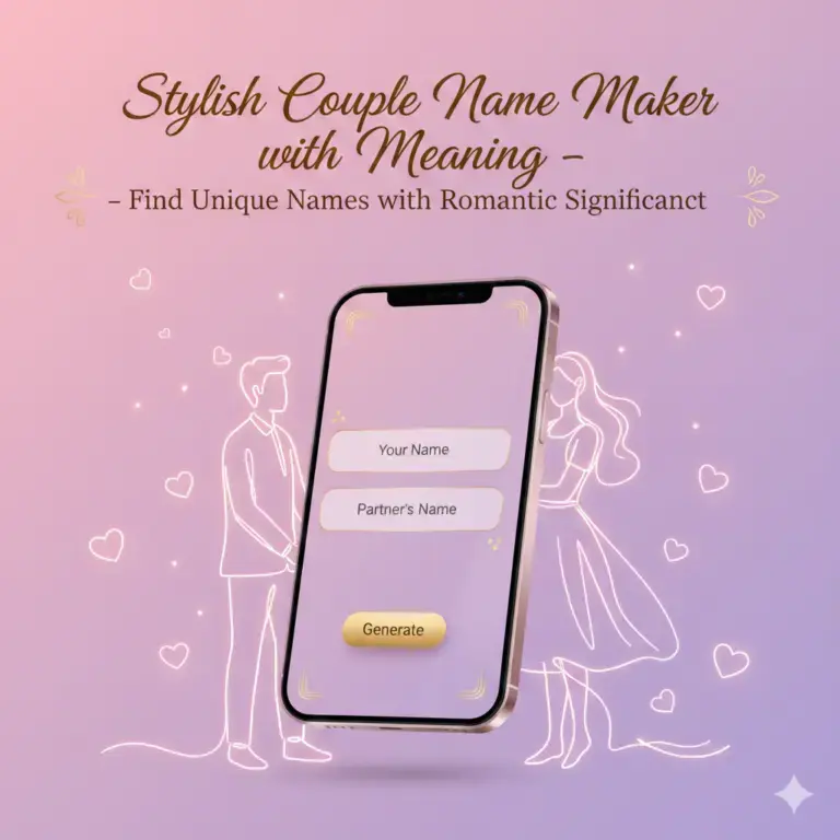 Stylish Couple Name Maker with Meaning – Find Unique Names with Romantic Significance